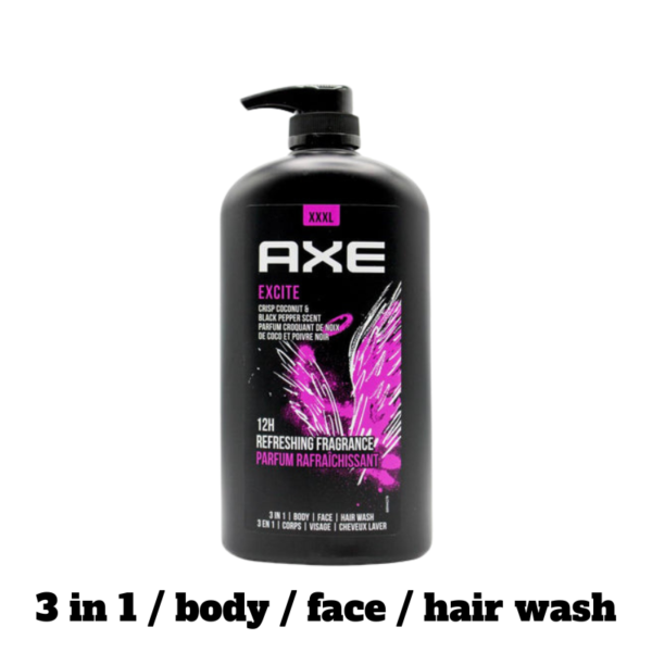 Axe - Crisp Coconut & Black Pepper Scent 3 in 1 Body Wash - 1L